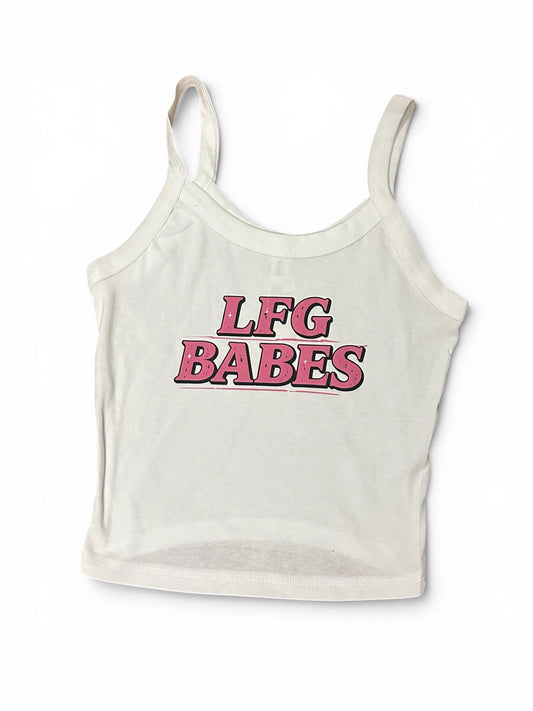 LFG Babes Florida spaghetti strap crop