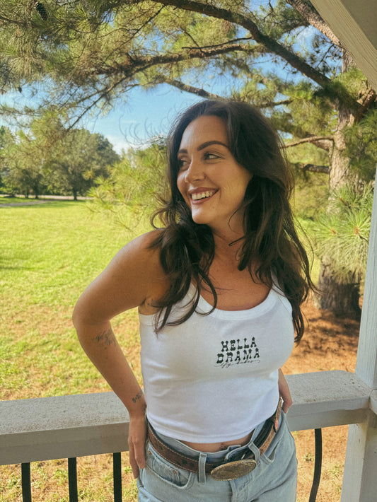 Hella Drama crop tank